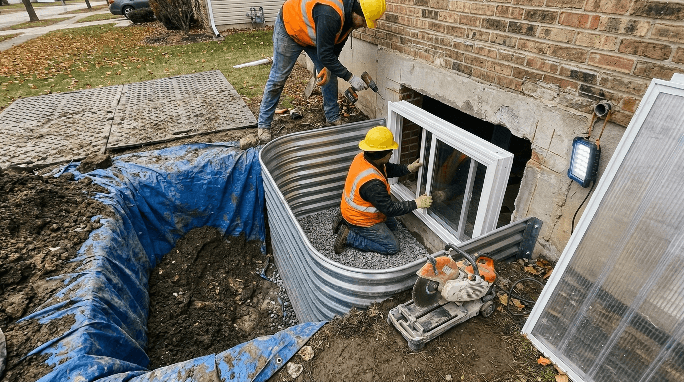 Basement Egress Window Installation