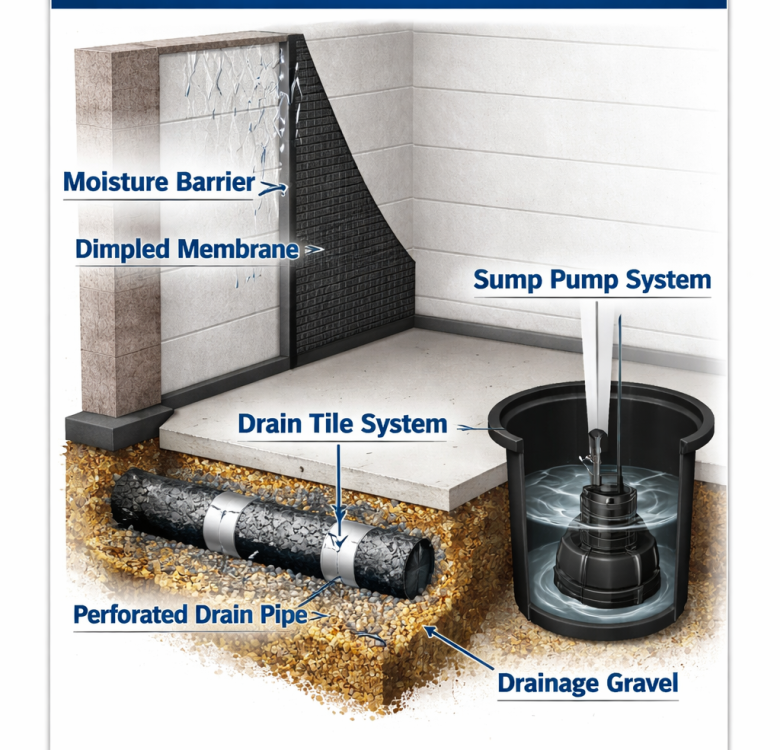 Interior Basement Waterproofing